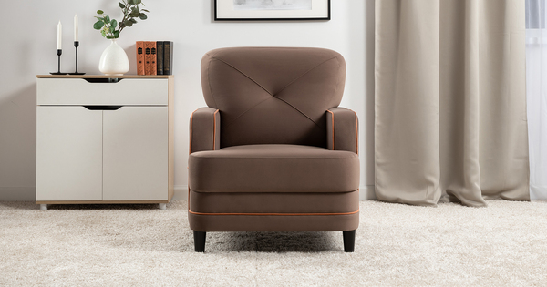 Кресло для отдыха Черри ТК 286 велюр Irida 05 шоколадно-коричневый, Эвита терра терракотовый