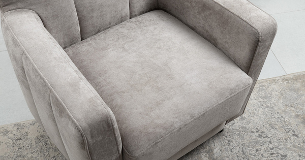 Кресло для отдыха Арно ТК 563 велюр Лаки 02 серый жемчуг