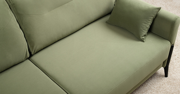 Диван-кровать прямой Барселона ТД 672 велюр Diagonal 694 оливковый