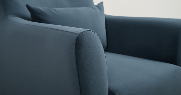 Кресло для отдыха Барселона ТК 674 велюр Diagonal 999 синий