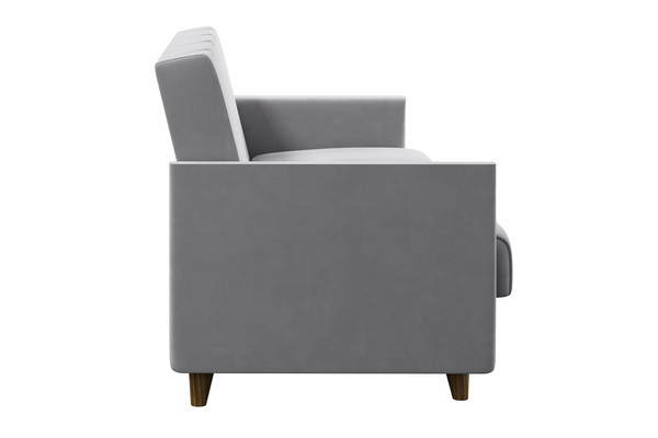 Диван-кровать прямой Даллас велюр серый Вивальди 7