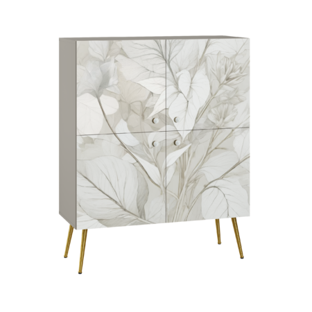 Шкаф Флоу 16.329 кашемир 5981 BS, белый PE шагрень, фотопечать