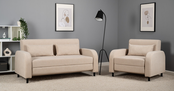 Диван-кровать прямой Киото ТД 780 велюр Epic 12 beige бежевый