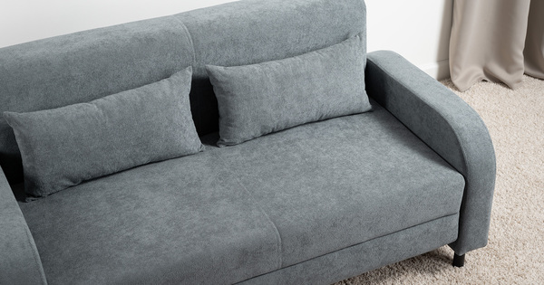 Диван-кровать прямой Киото ТД 783 велюр Epic 83 graphite темно-серый