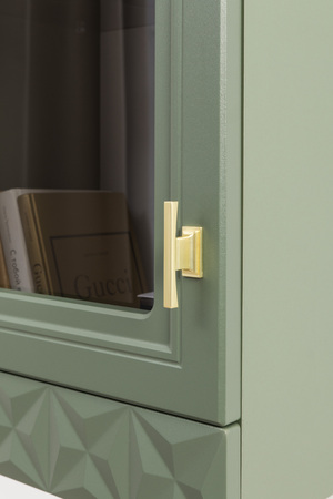 Шкаф навесной Марион 16.334 дымчатый зеленый K521, олива шагрень AG 1050 ПВХ (собирается на любую сторону)