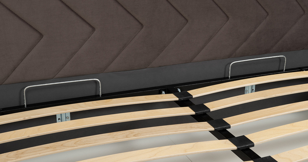 Кровать Милана 180 велюр серо-коричневый с ортопедическим основанием и подъемным механизмом