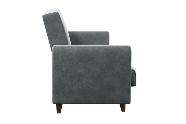 Диван-кровать прямой Монако велюр Кашемир 994 принт камень серо-синий антикоготь  с пружинным блоком (высота опор - 120мм)