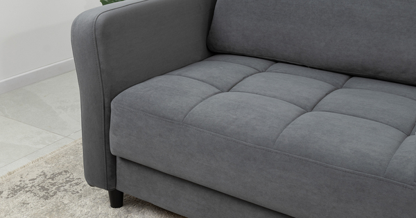 Диван-кровать прямой Невада ТД 571 велюр Vendetta 11 графитовый серый