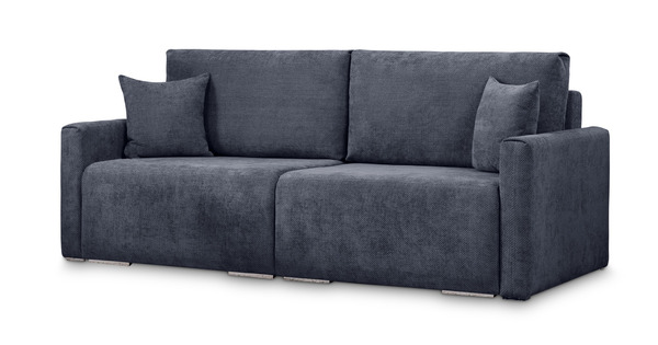 Диван-кровать прямой Оксфорд 713 композиция 3, MUZA 09 темно-синий, модульная система