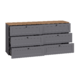 Комод Остин 16.240 серый графит, дуб золотой CRAFT, серый графит ПВХ