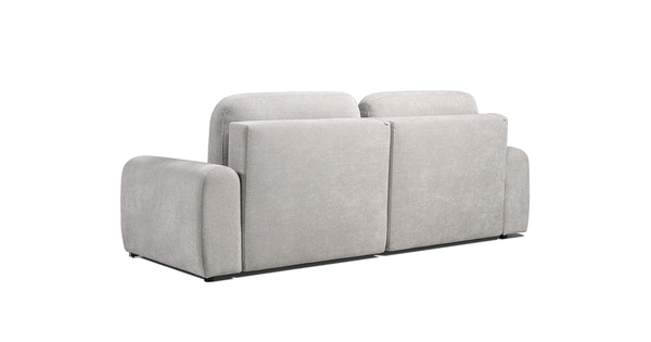 Диван-кровать прямой Тэдди 1506 композиция 1, букле Pique 011 серый, модульная система