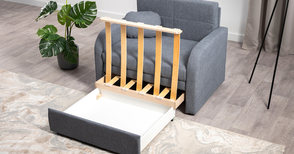 Кресло-кровать Тео (85) ТК 909 велюр Danco 995 серый